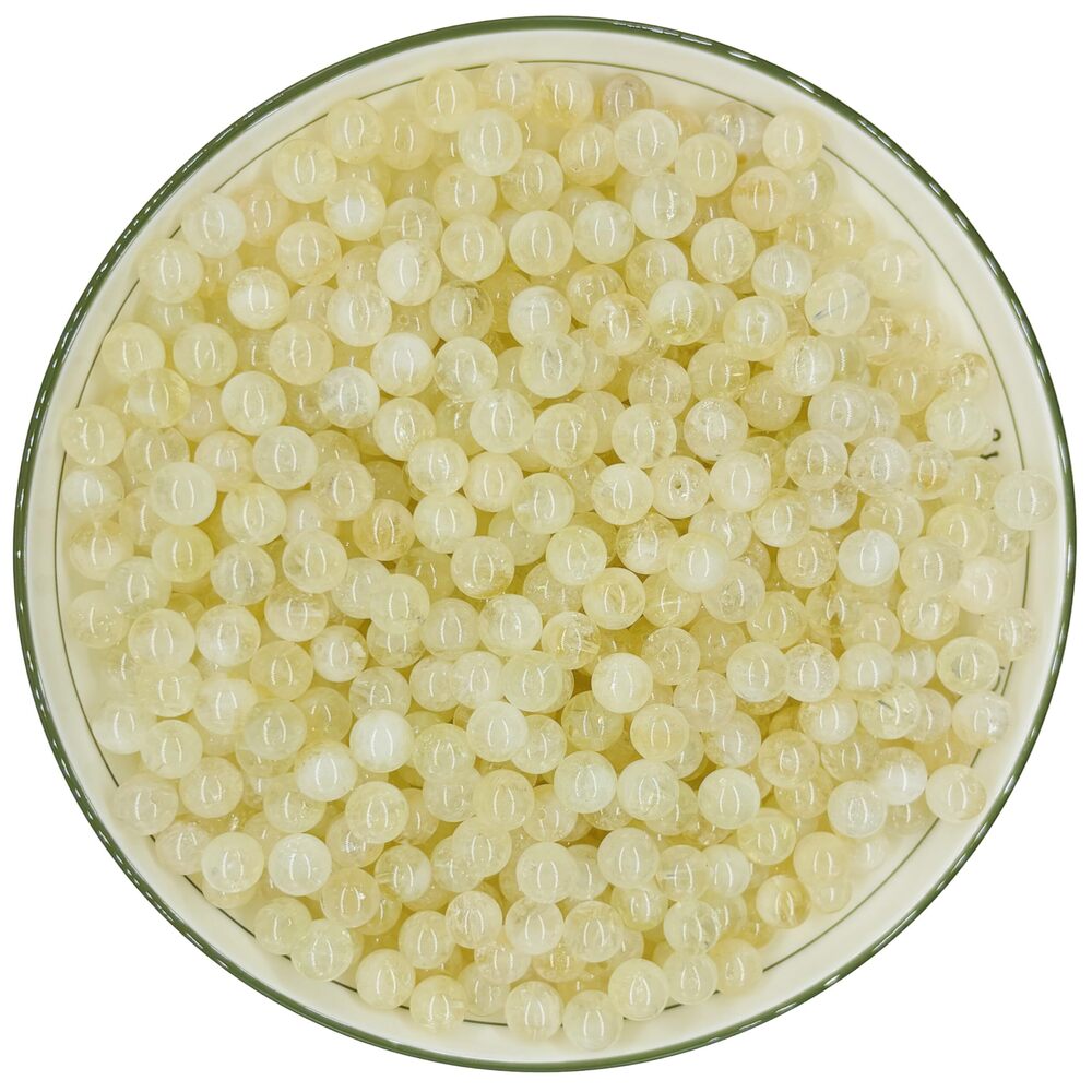 1014 8mm 50PCS Natural Citrine Round Beads, Smooth Polished Loose Yellow